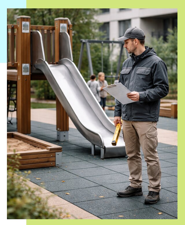 Сертификация детских площадок в Добрянке от 25255 р. | Алешин-Дбр