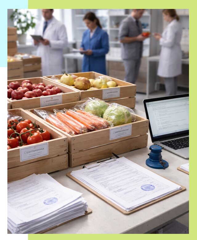 Сертификация овощей и фруктов в Добрянке от 8587 р. | Алешин-Дбр