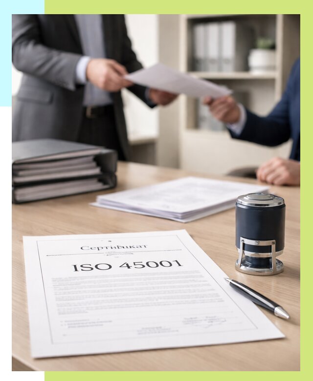 Сертификат ISO 45001 в Добрянке под ключ от 45459 р. | Алешин-Дбр