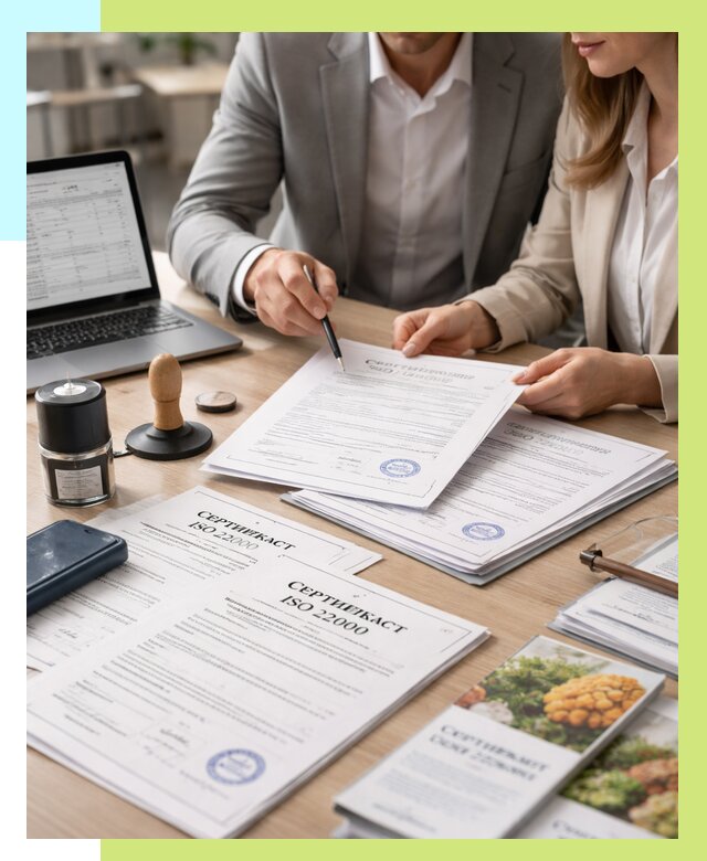 Сертификат ISO 22000 в Добрянке от 40408 р. под ключ | Алешин-Дбр
